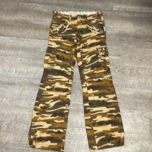 Miss Me Camouflage Bling Cargo Pants